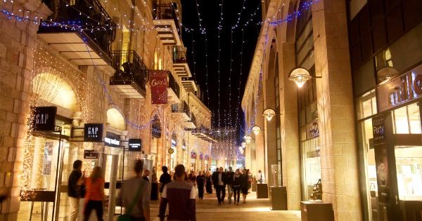 Mamilla Mall bei Nacht