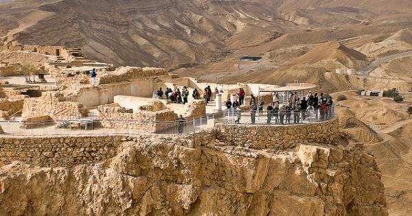 Blick auf Masada