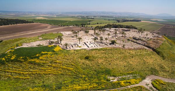 Vogelperspektive auf Megiddo